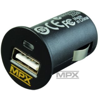 USB Steckerladegerät 12V DC für Kfz / 5V / 2,1A / 10,5W /- Multiplex: 145533