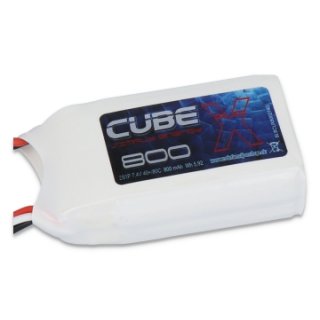 SLS X-CUBE 800mAh 2S1P 7,4V 40C/80C /- SLS: SLSCUX08002140